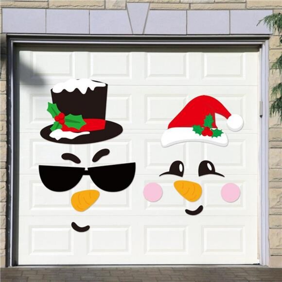 13PCS Christmas Garage Door Decor Snowman Garage Door Magnets Winter Magnets - Picture 4 of 7